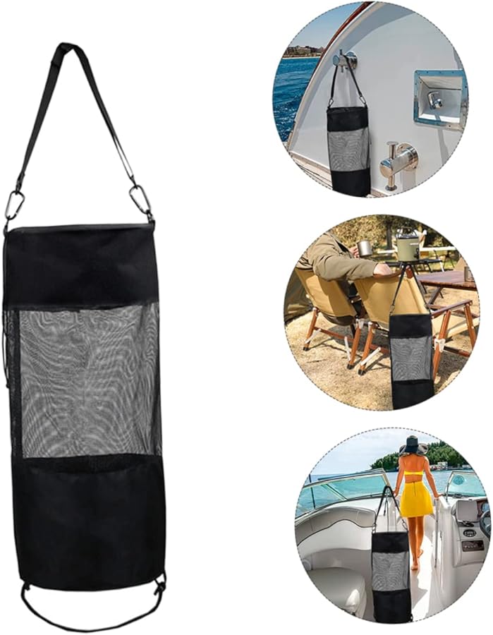 حقيبة قمامة قابلة للنقل للقوارب مع غطاء لحقيبة نفايات التخييم والإبحار - Image 5